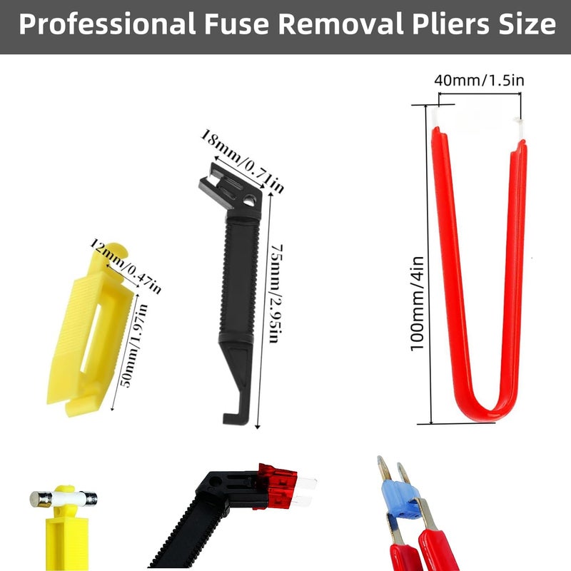 Funayama Relay Puller Pliers, Fuse Puller Pliers, Automotive Tools Relay Clamp Puller Fuse Puller, Car Vehicle Battery Terminal Wiper Remover Pliers - (4 Pack) - Image 5